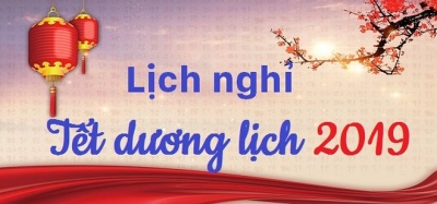 Thông báo nghỉ tết dương lịch năm 2019